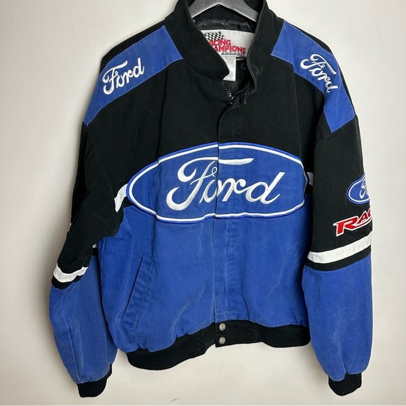 Ford Other - Ford Racing Champions Apparel Bomber Jacket Coat 100% Cotton Men's Large